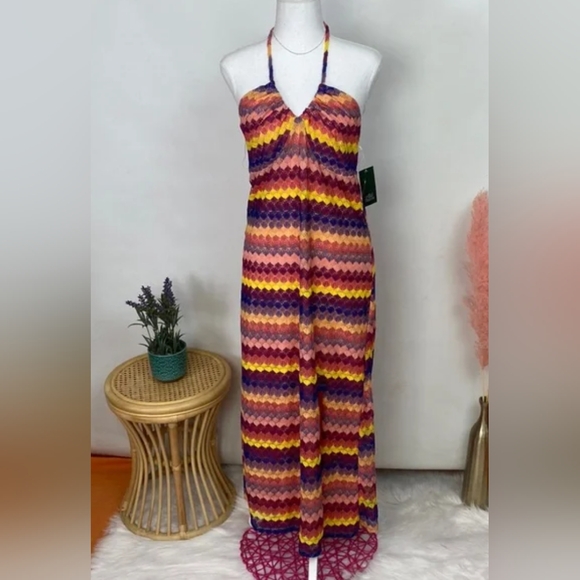 wild fable Dresses & Skirts - 💜💛Multicolor Crochet Midi Dress